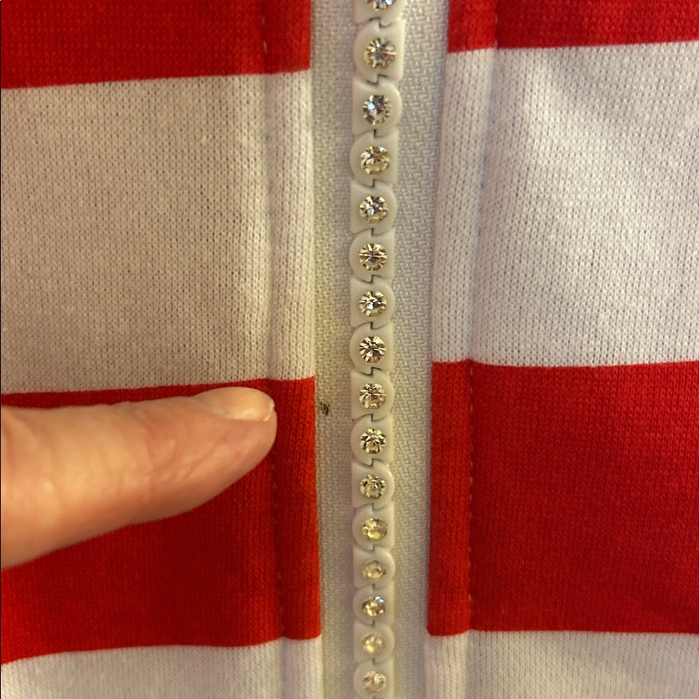 Isaac’s Designs American Flag Zippered Jacket Size Medium (Ladies size 10-12) - Picture 9 of 17